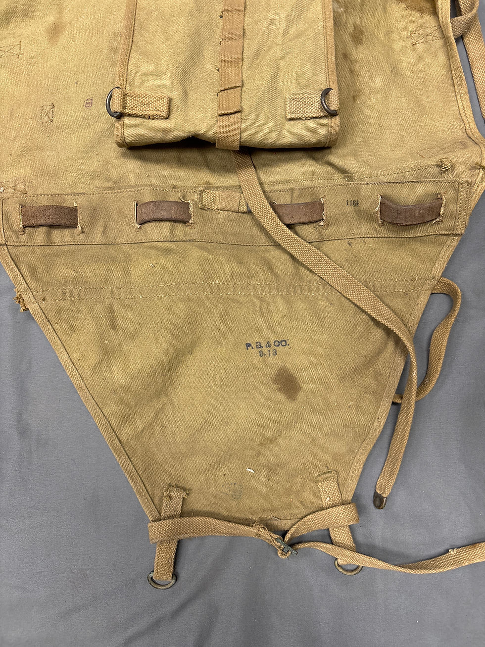 Thumbnail: WWII US HAVERSACK WITH MESS KIT AND DIAPER