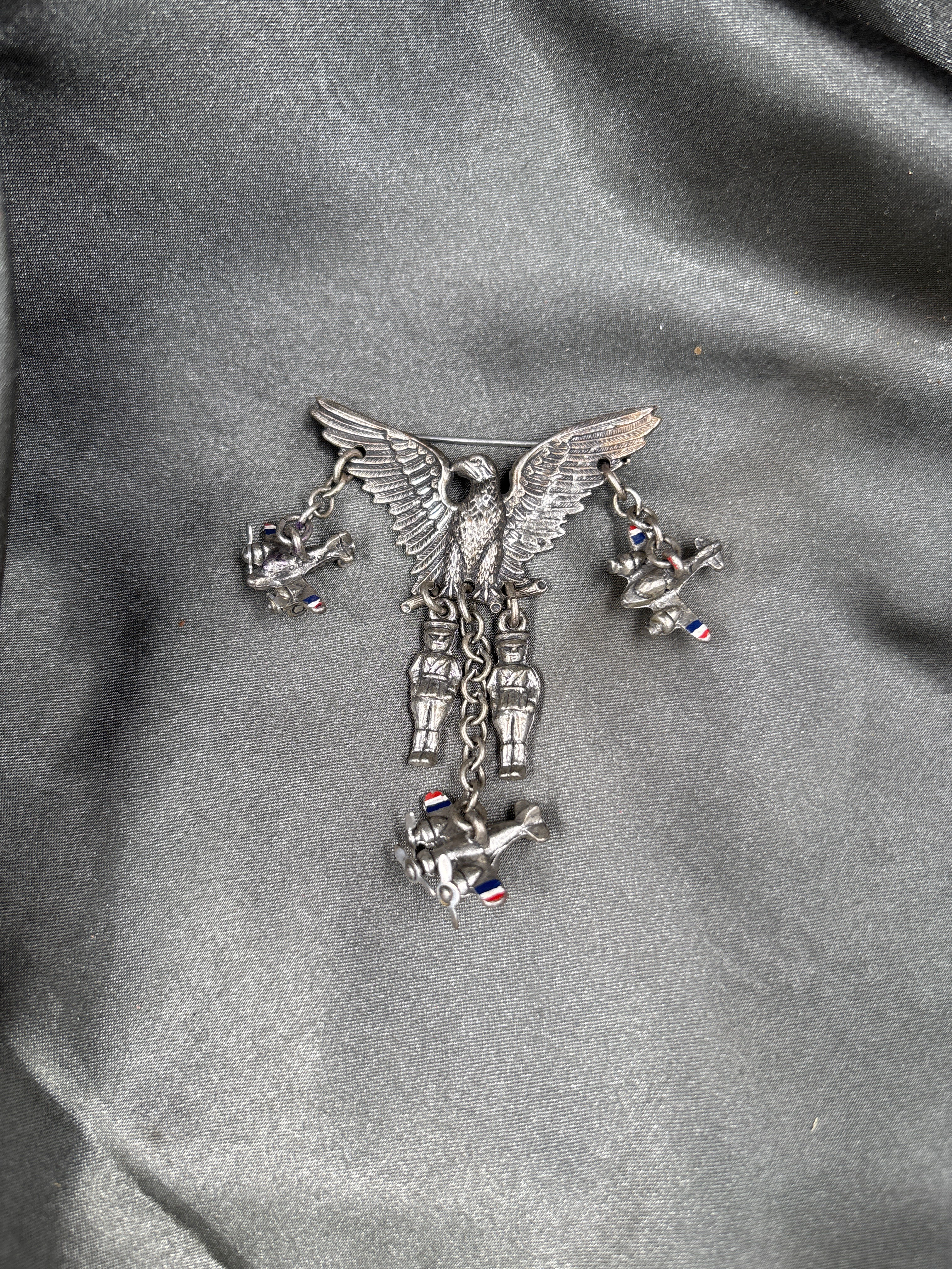 WWII US CHARM BROOCH