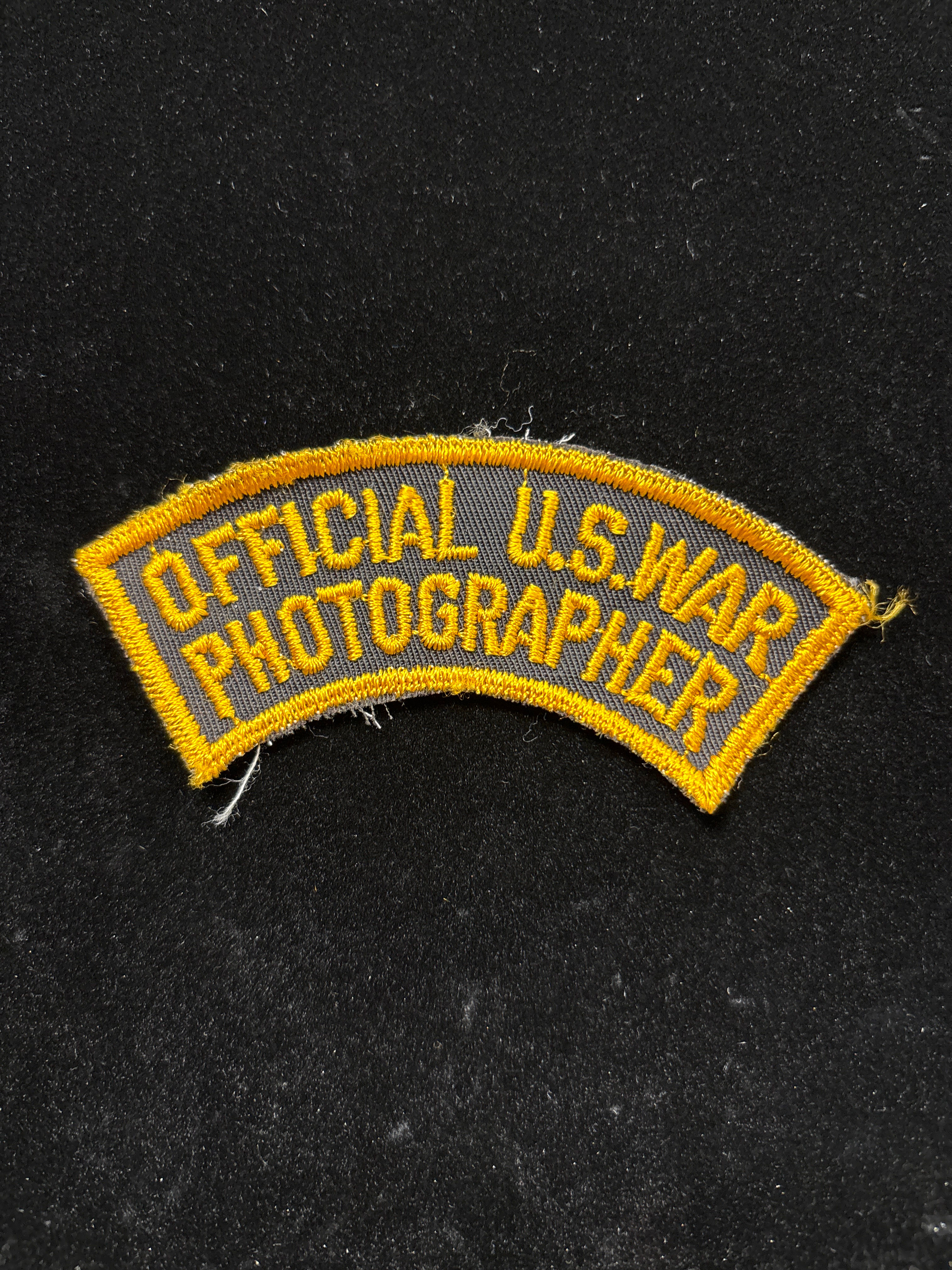 WWII OFFICIAL US WAR PHOTOGRAPHER PATCH