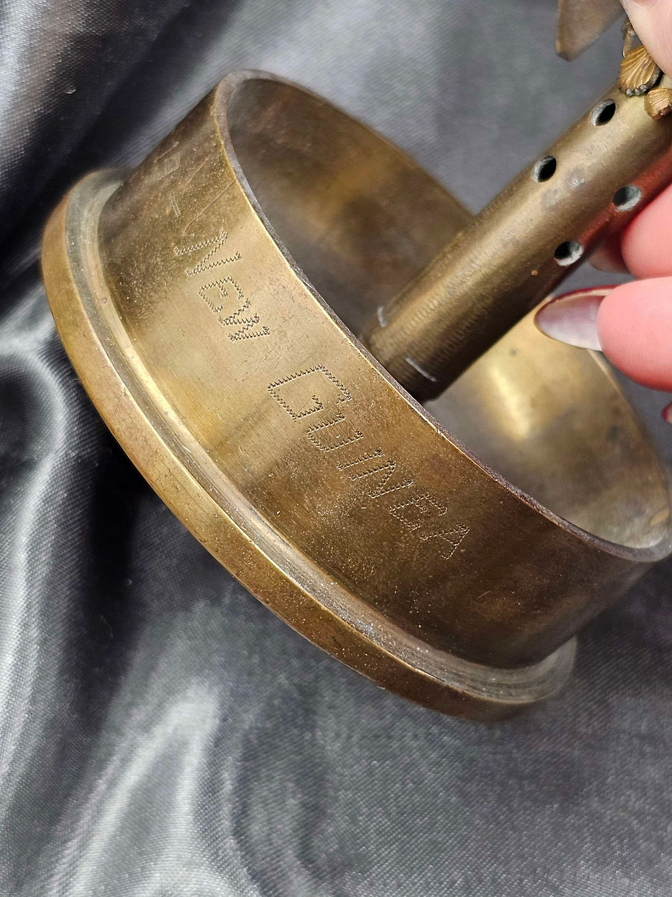 Thumbnail: WWII ERA TRENCH ART SOUVENIR OF NEW GUINEA ASHTRAY