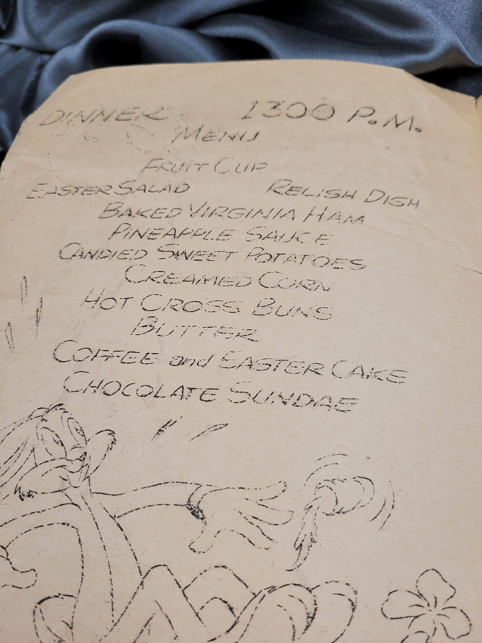 サムネイル： WWII US EASTER MENU