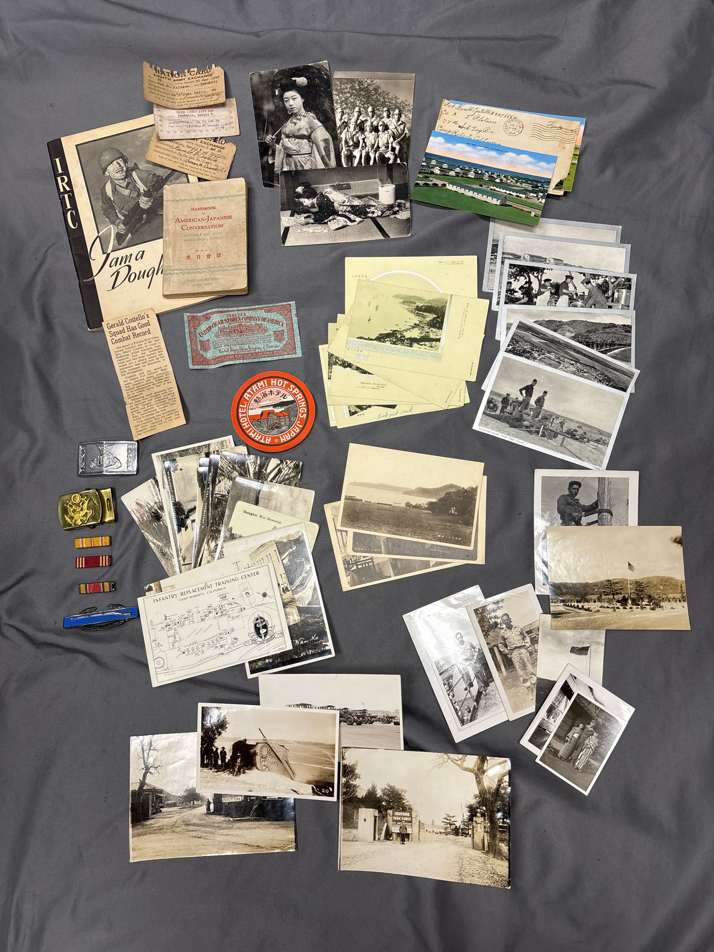 WWII AND OCCUPATION US INFANTRY SOLDIER GROUPING