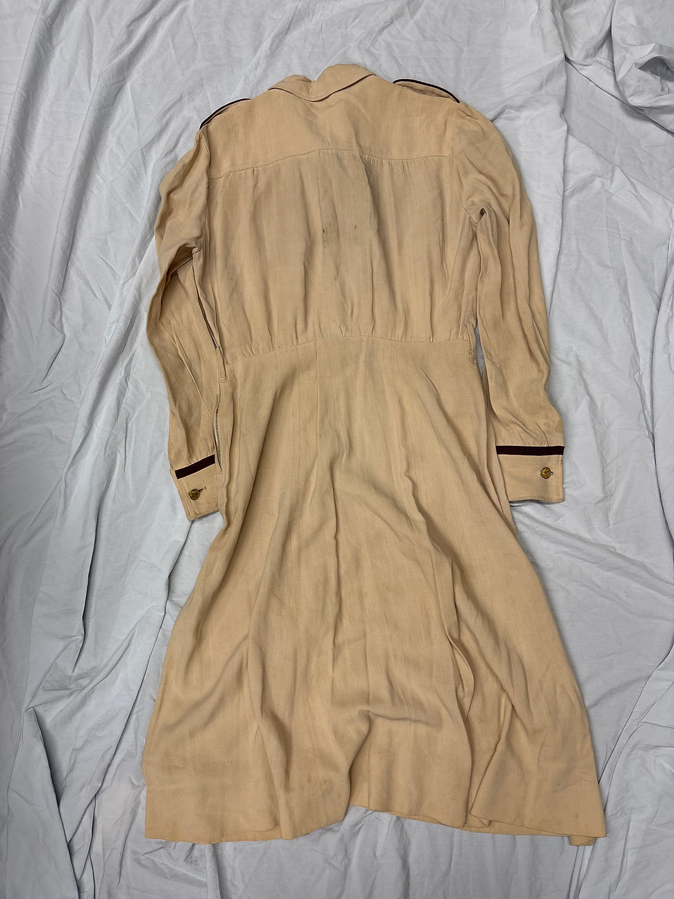 Thumbnail: WWII US ARMY NURSE SUMMER BEIGE OFF DUTY DRESS