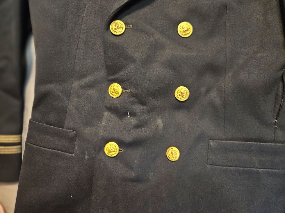 Thumbnail: WWII US Navy Officer Uniform. In fair condition