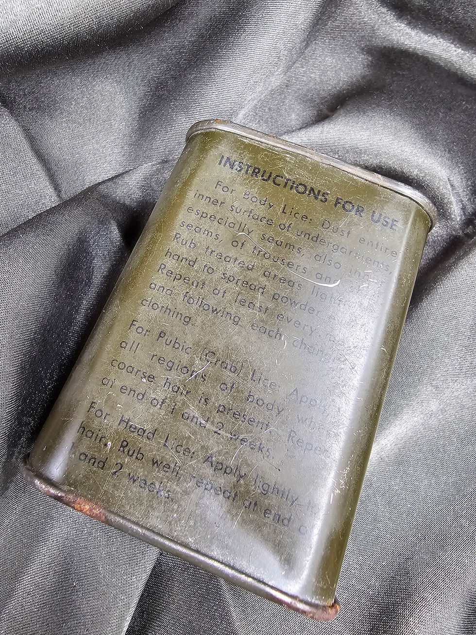 Thumbnail: WWII US INSECTICIDE LOUSE TREATMENT CONTAINER