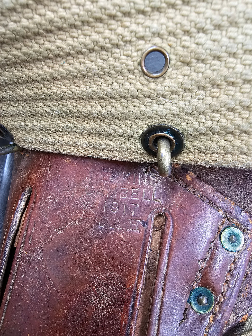 Miniaturbild: WWI UNIT MARKED PISTOL BELT & HOLSTER