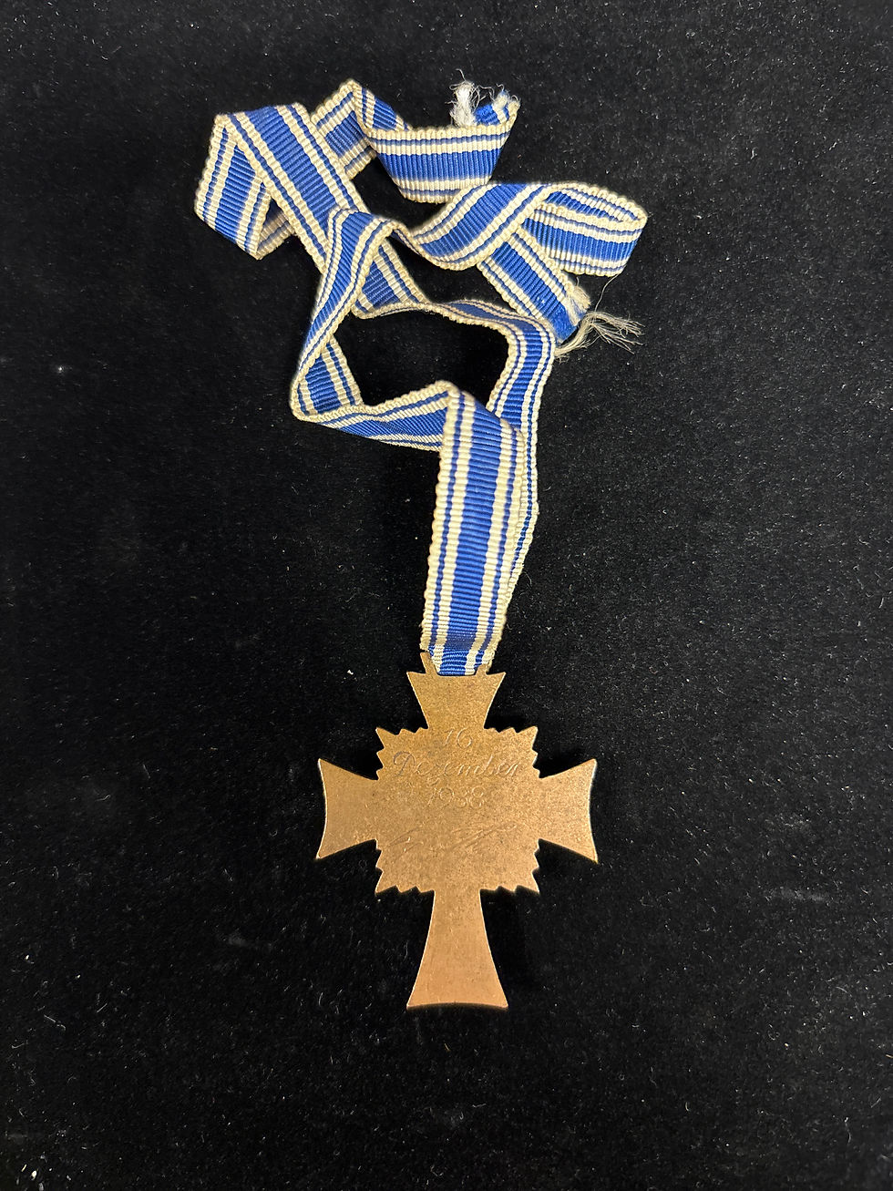 Thumbnail: WWII GERMAN BRONZE MOTHERS CROSS