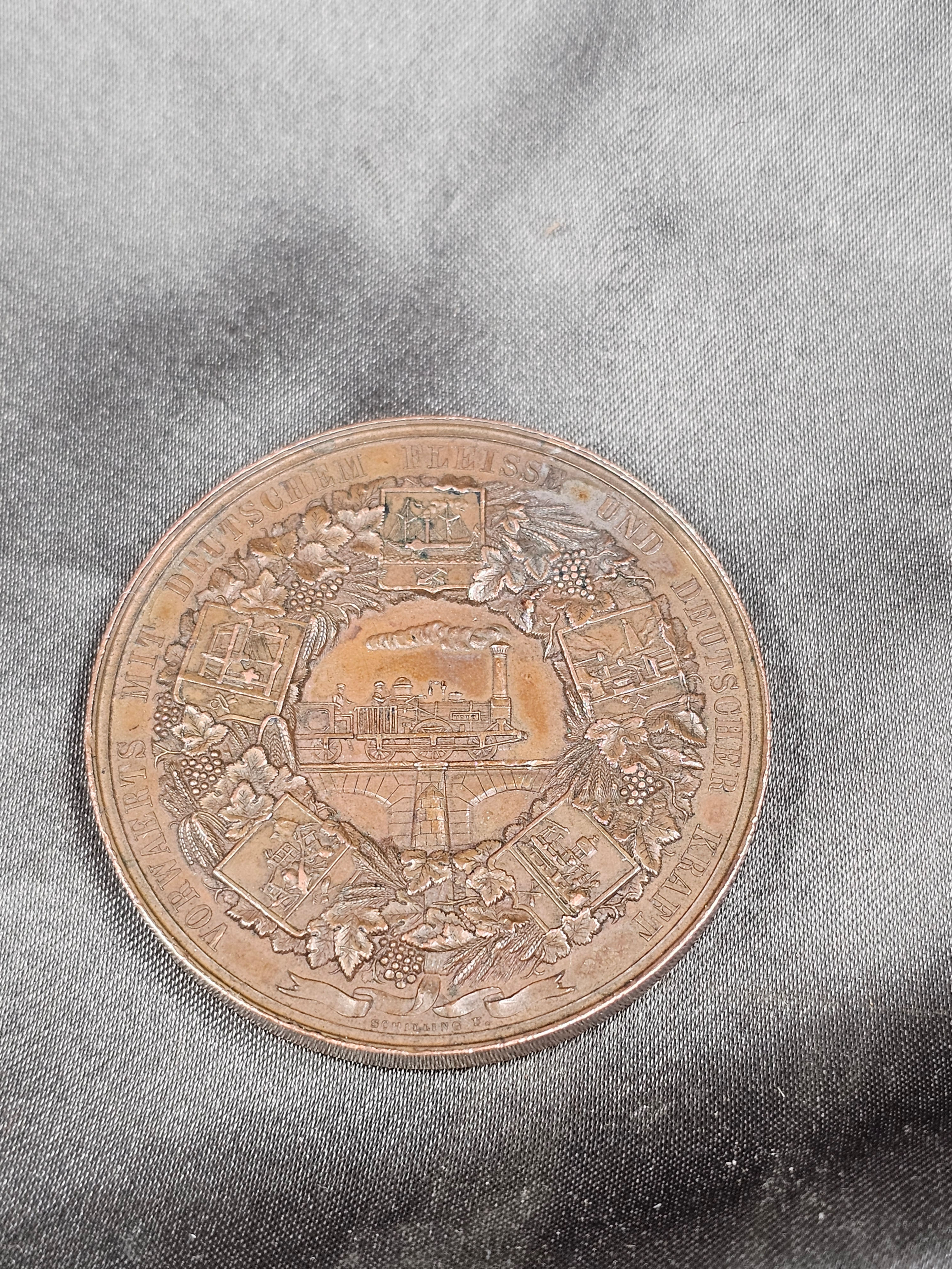 1844 GERMAN TRAIN INDUSTRIAL REVOLUTION COIN