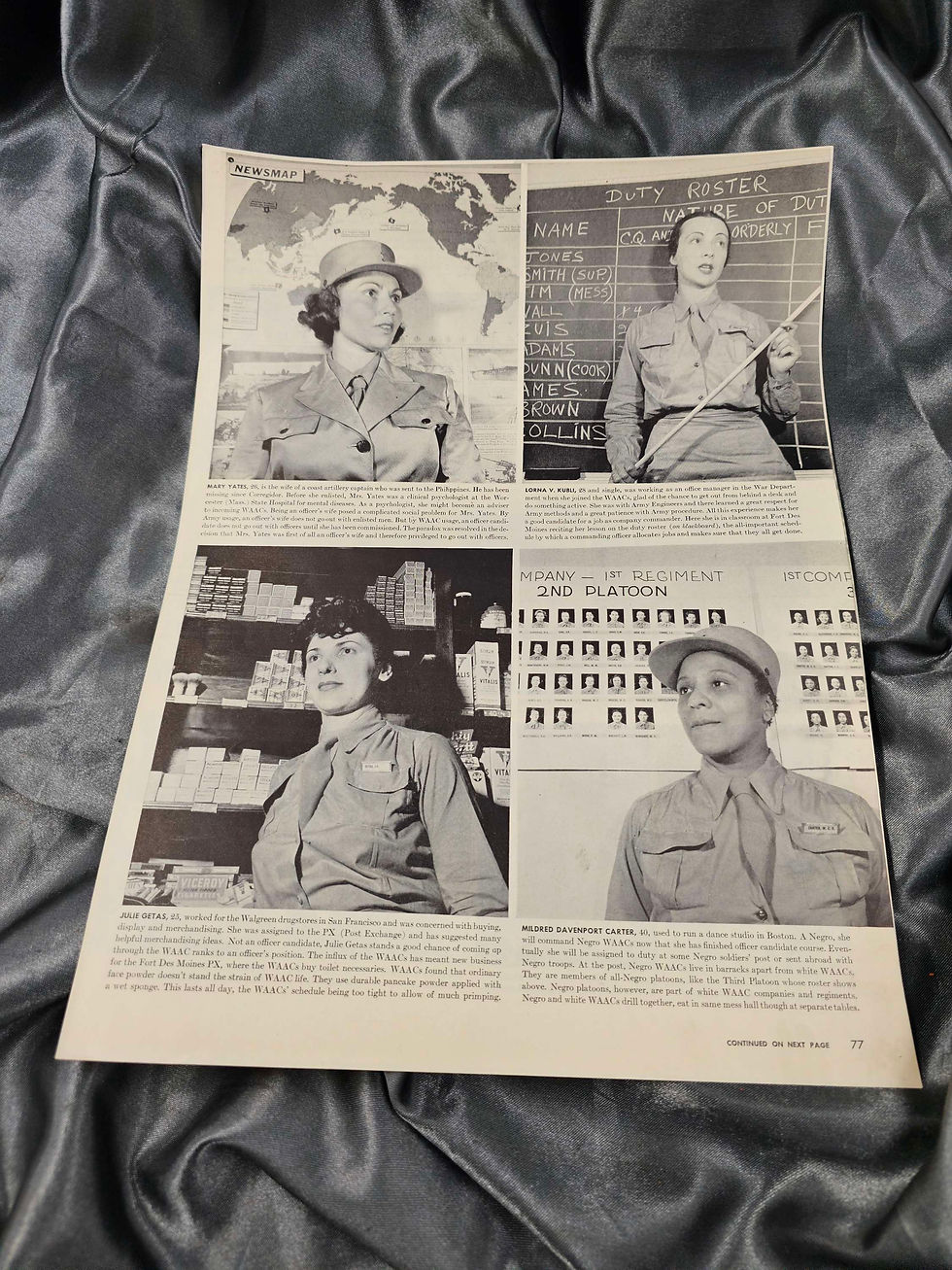 Thumbnail: WWII ERA WAC MAGAZINE ARTICLES AND RECRUITMENT ADS