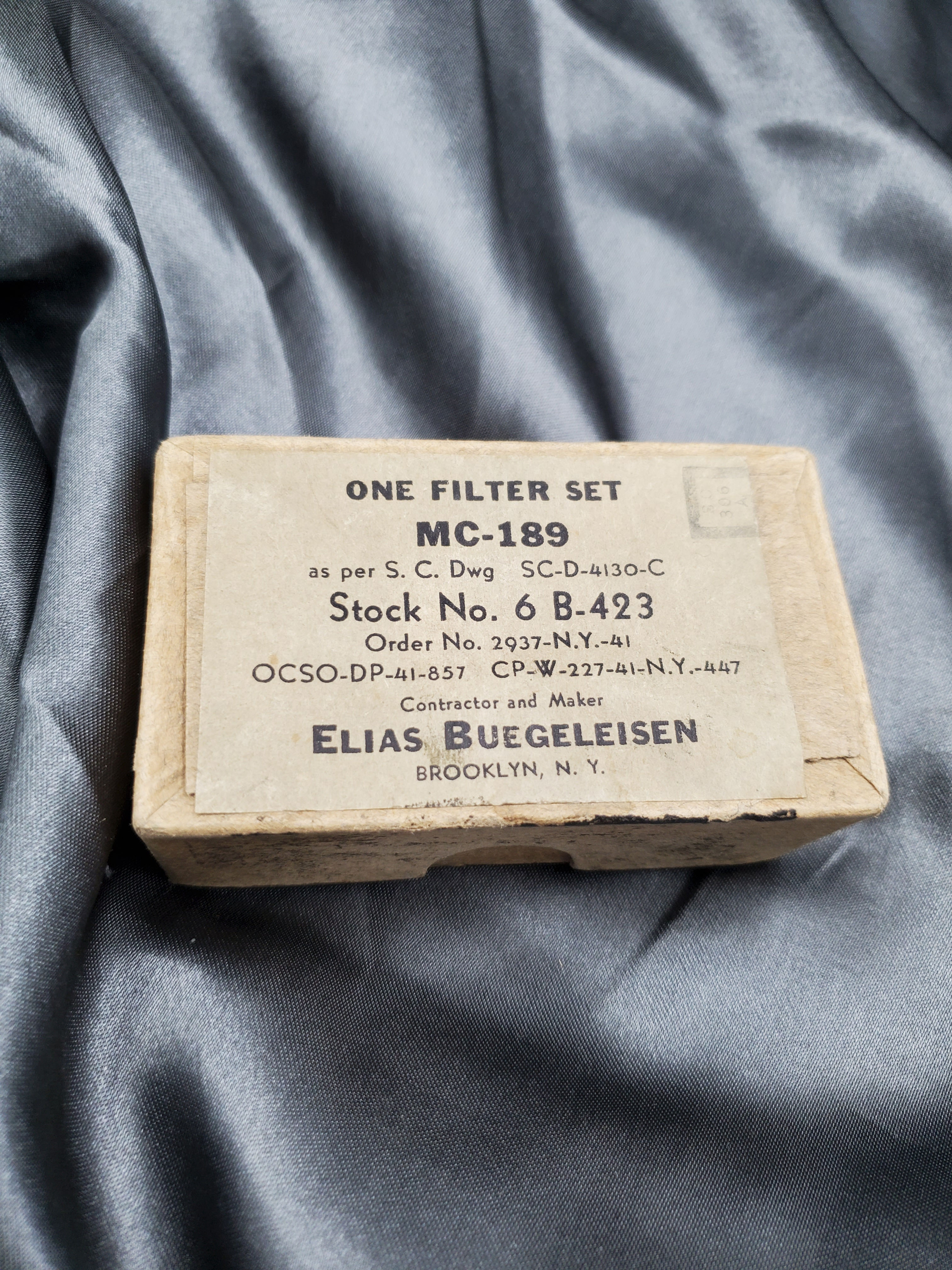 WWII US NAVY FILTER SET