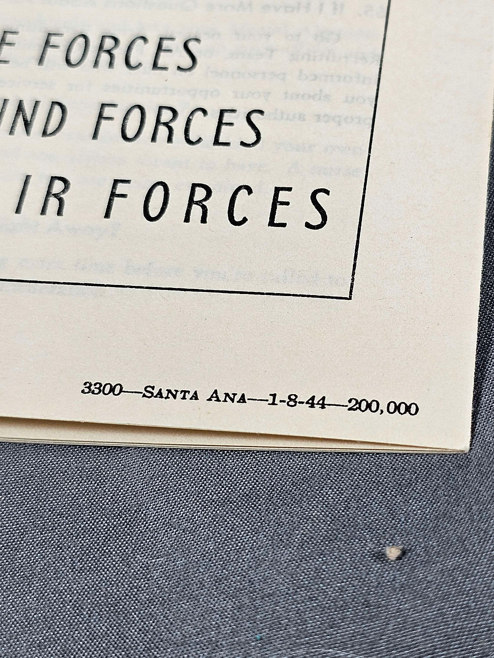 Miniaturbild: WWII US WOMEN ARMY CORPS JOBS IN AAF BOOKLET