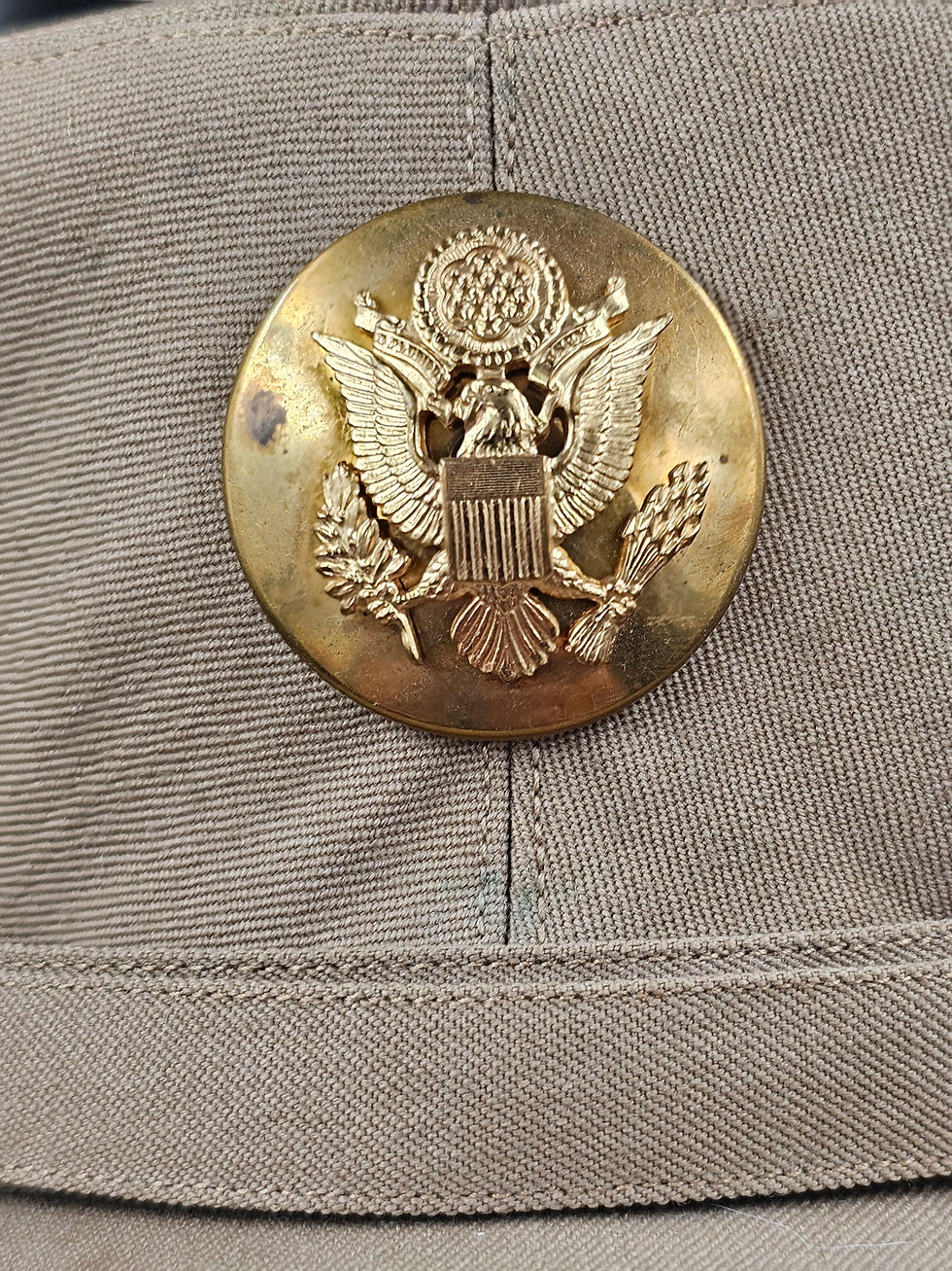 Thumbnail: WWII WAC TAN WOOL HOBBY HAT