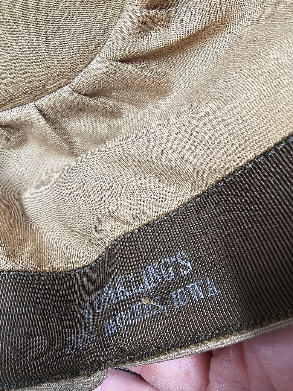 Thumbnail: WWII WAC TAN WOOL HOBBY HAT