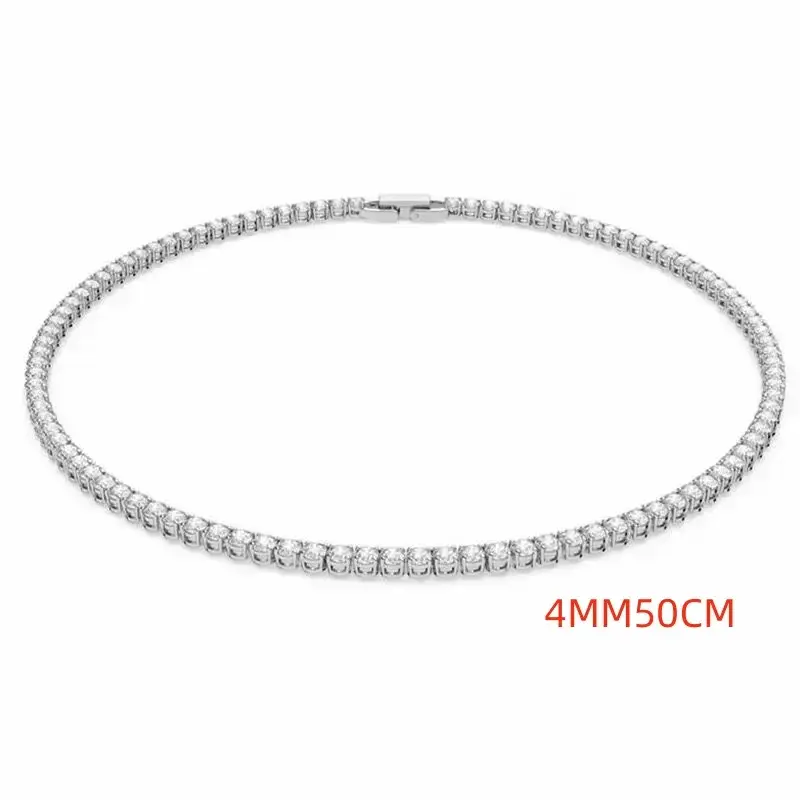 Miniatura: 925Sterling Silver Necklace Zircon Chain Necklace Women Fashion Simple Engagemen
