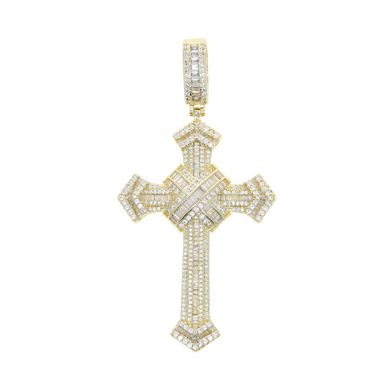 Miniatura: 2025 New Cross Pendant for Men Women Full Iced Out Cubic Zircon Hip Hop Necklace