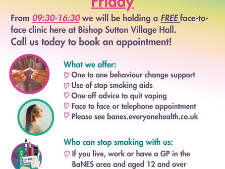 Stop Smoking Clinic - Every Friday at the village hall