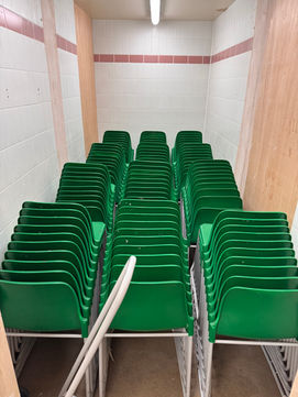 Stacking Plastic/Padded Chairs - for Sale