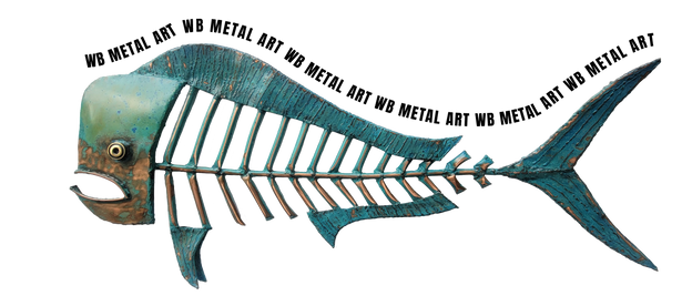 graphic design - bone fish wbmetal art