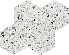 Allegro Menta 6" Hexagon Terrazzo Mosaic