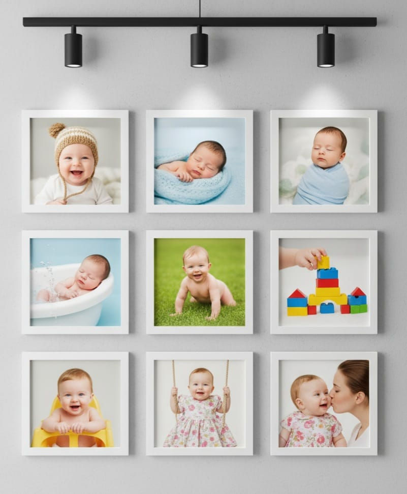 Küçük resim: Kare Çerçeve 3lü+ 3Fotoğraf Hediye