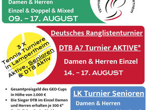 🎾 Sichert euch jetzt euren Startplatz! 24. Offene Stadtmeisterschaften / GEO-CUP 2025