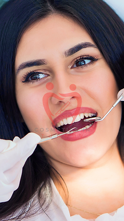 Dental Crowns Procedure in progress, showing the meticulous application of a high-quality crown for restoring tooth appearance and function, demonstrating Advanced Dental Technology in use.