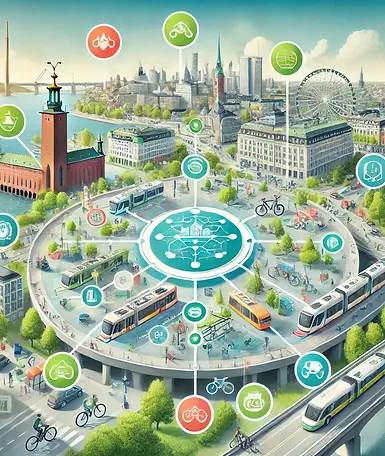 DALL·E 2025-09-16 13.44.57 - An illustration of a strategic model for sustainable urban tr