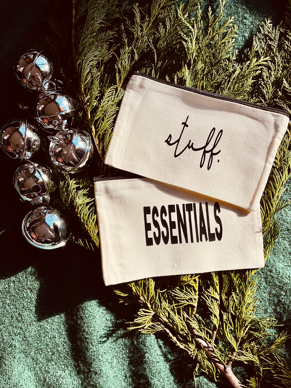 Canvas Makeup Bags- Large