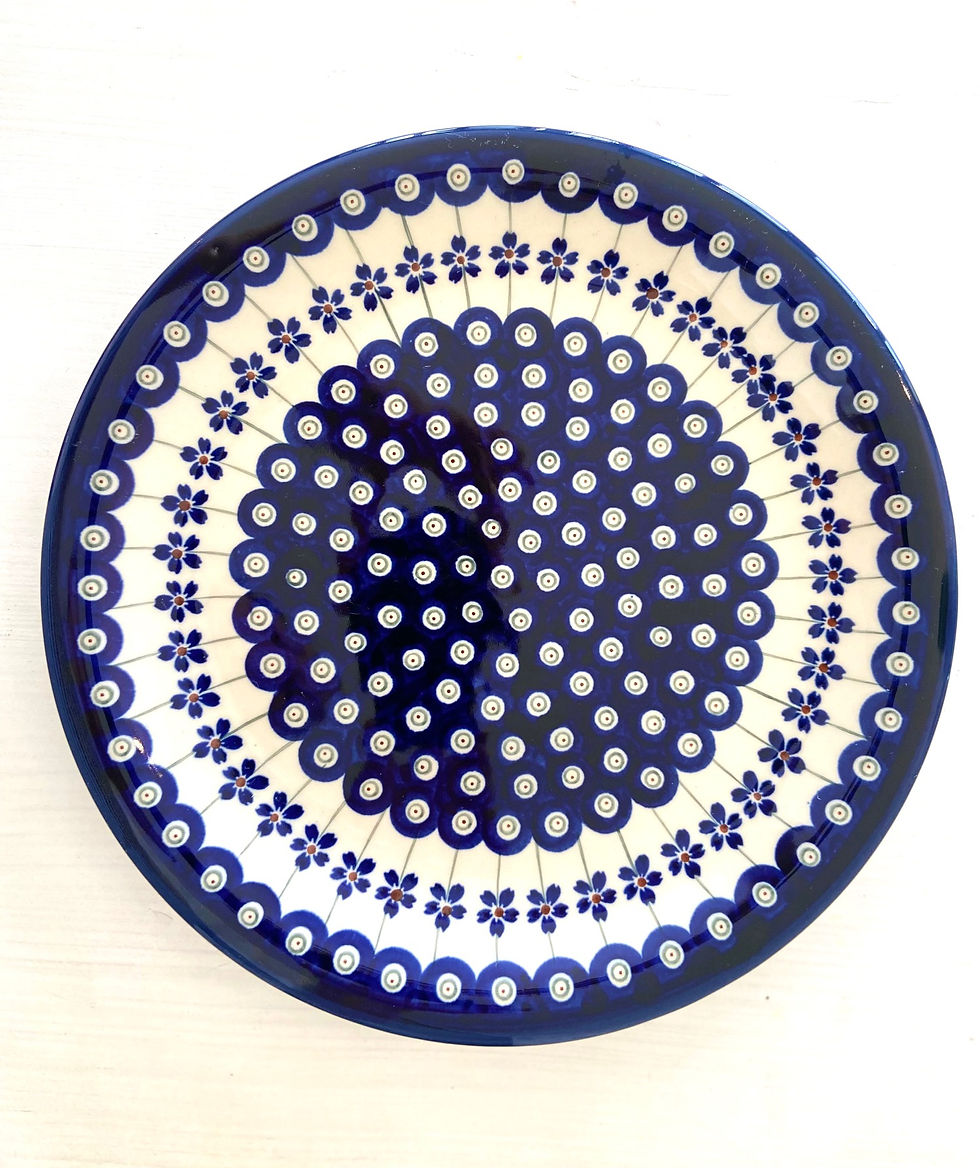 Blue Flower Plate