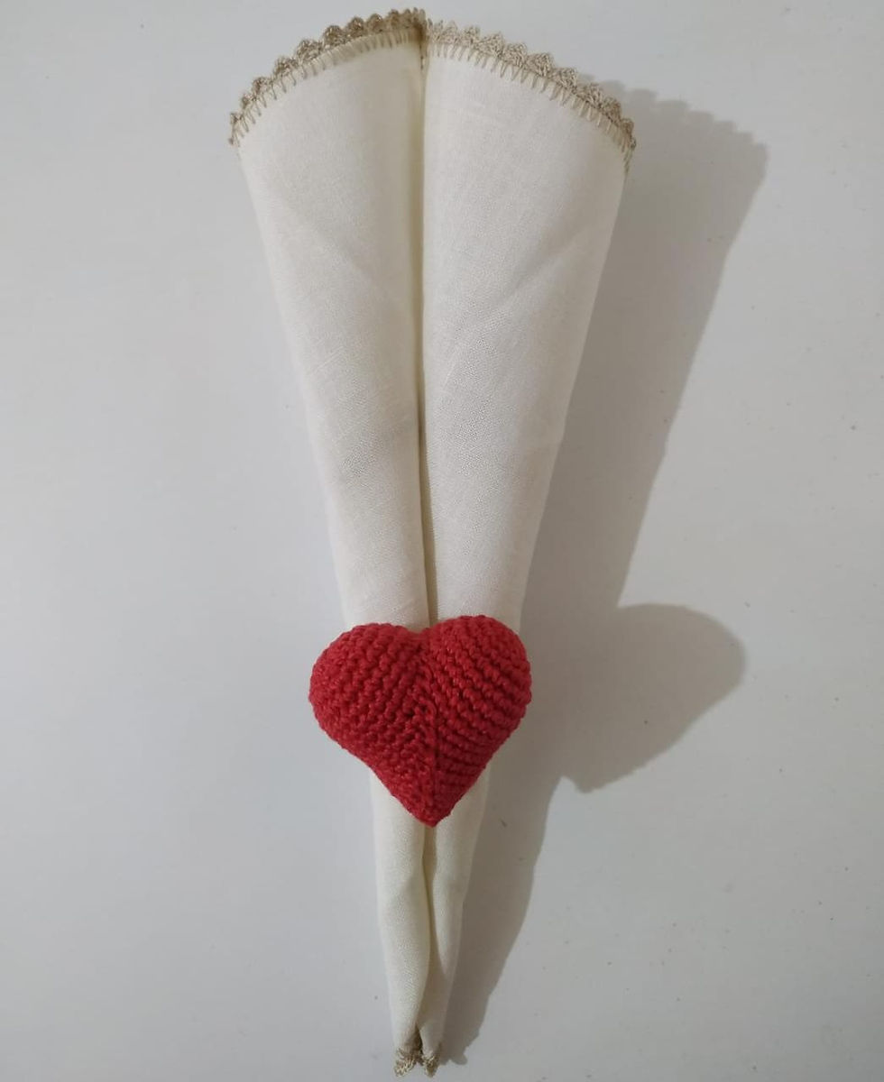 Miniatura: Porta guardanapo - coração