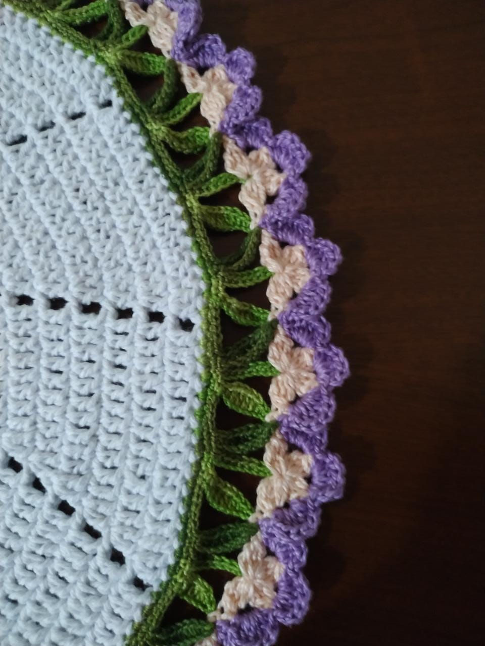 Miniatura: Sousplat - jardim rosa lilás