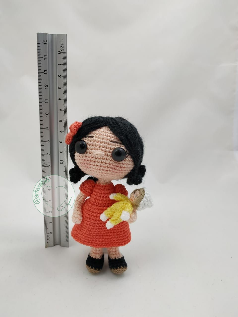 Miniatura: Mamãe e bebê Amigurumi
