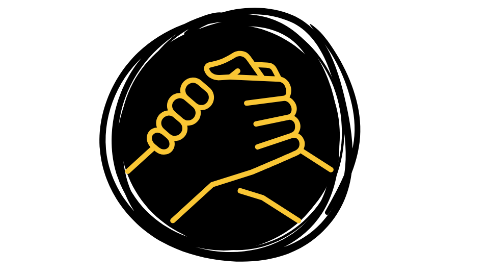 Illustration of two hand shaking - Thank Duck Digital, Gold Coast