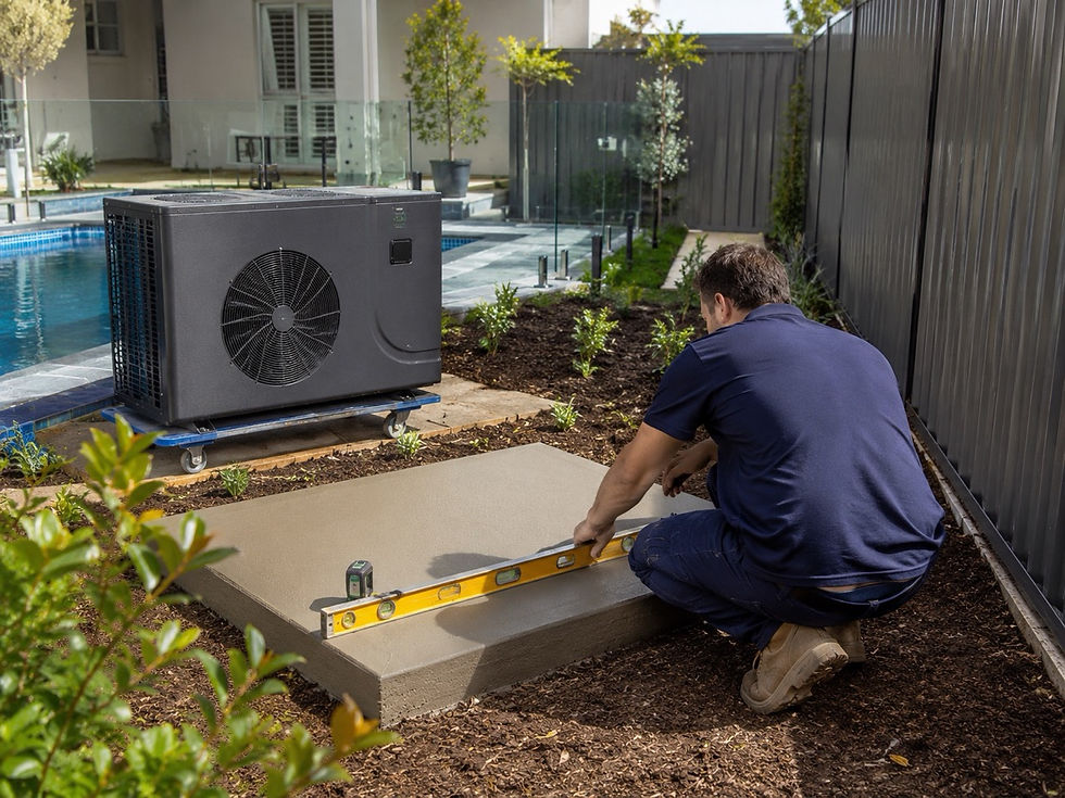 Site preparation for a Guardian pool heat pump installation