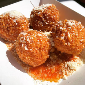 Mushroom and truffle Arancini balls - Bigoli Italian Street Food on the Gold Coast