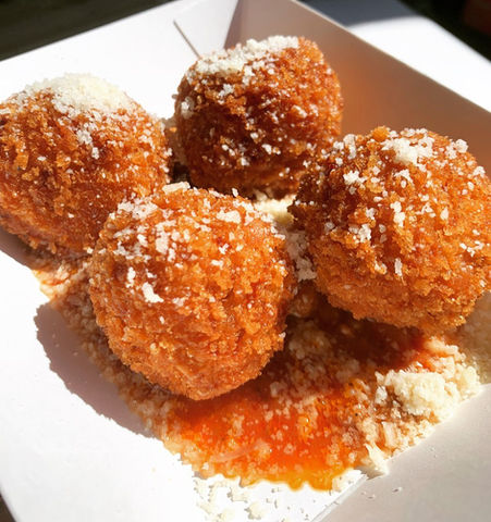 Mushroom and truffle Arancini balls - Bigoli Italian Street Food on the Gold Coast