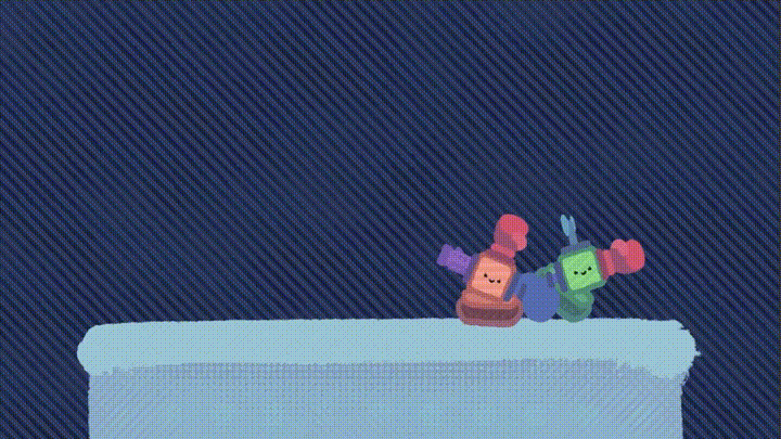Plug-Plug GIF, a alternative controller game where you build your cute tank controller with modules and then fight