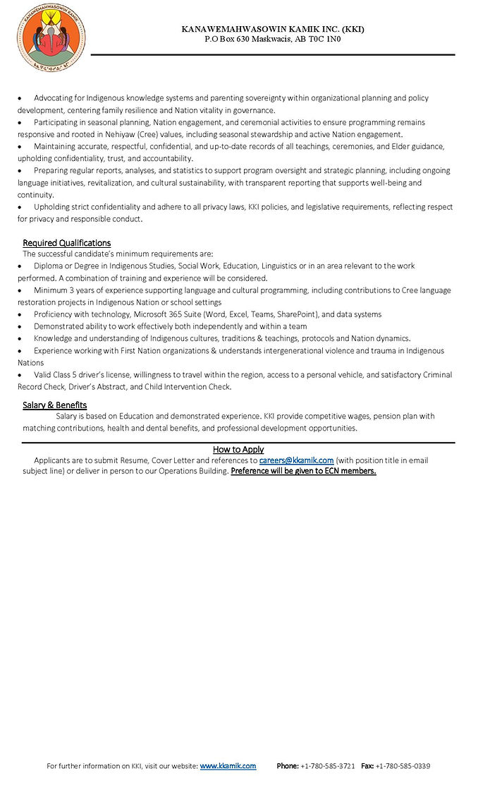 (RE-POST) PFT -Cree Language and Teachings Coordinator - Prevention- 12 January, 2026-page