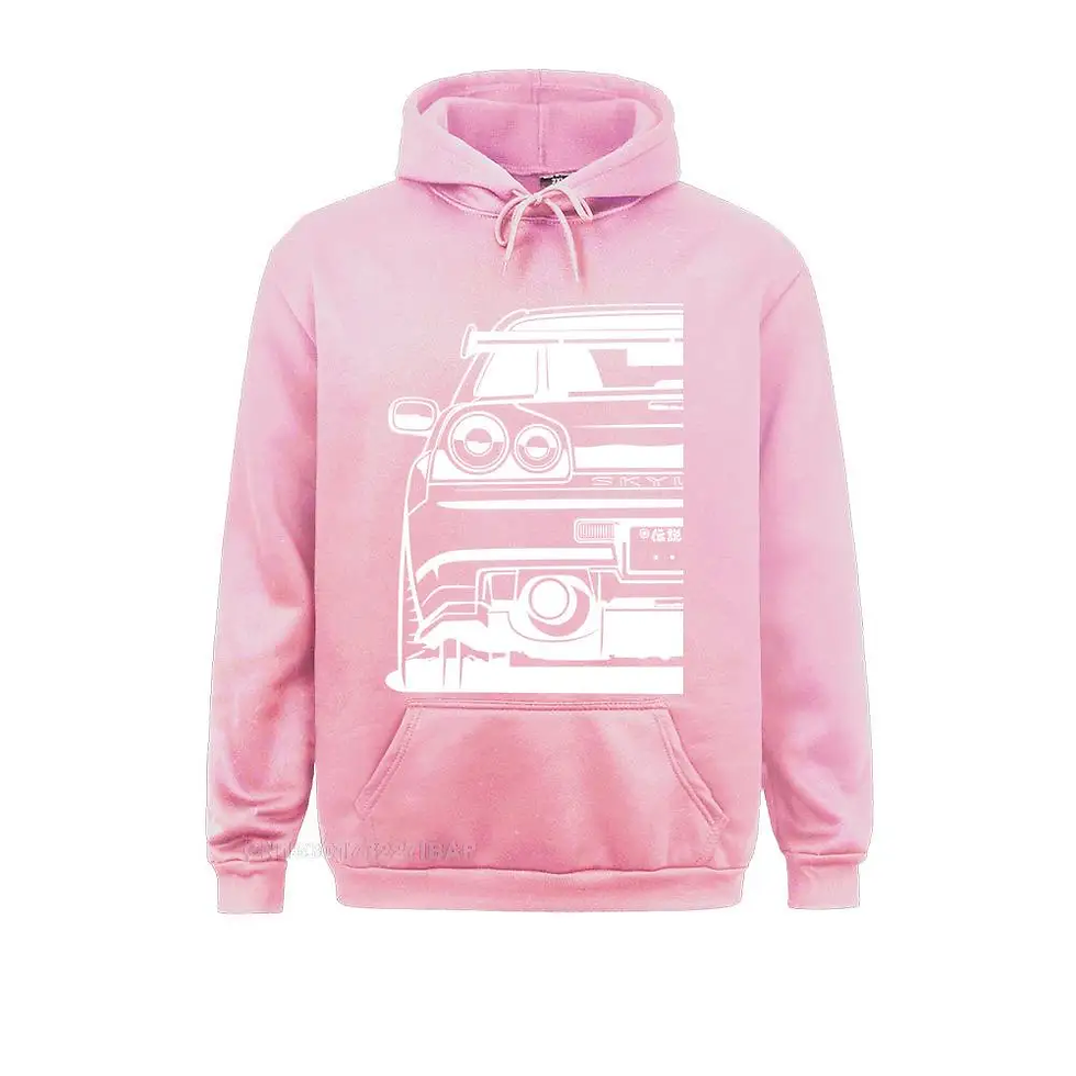 Thumbnail: Kawaii Skyline R34 JDM GTR Hallowmas Sportswear Casual Unisex Slim Homme Classic