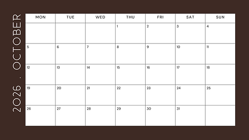 Availability calendar for October