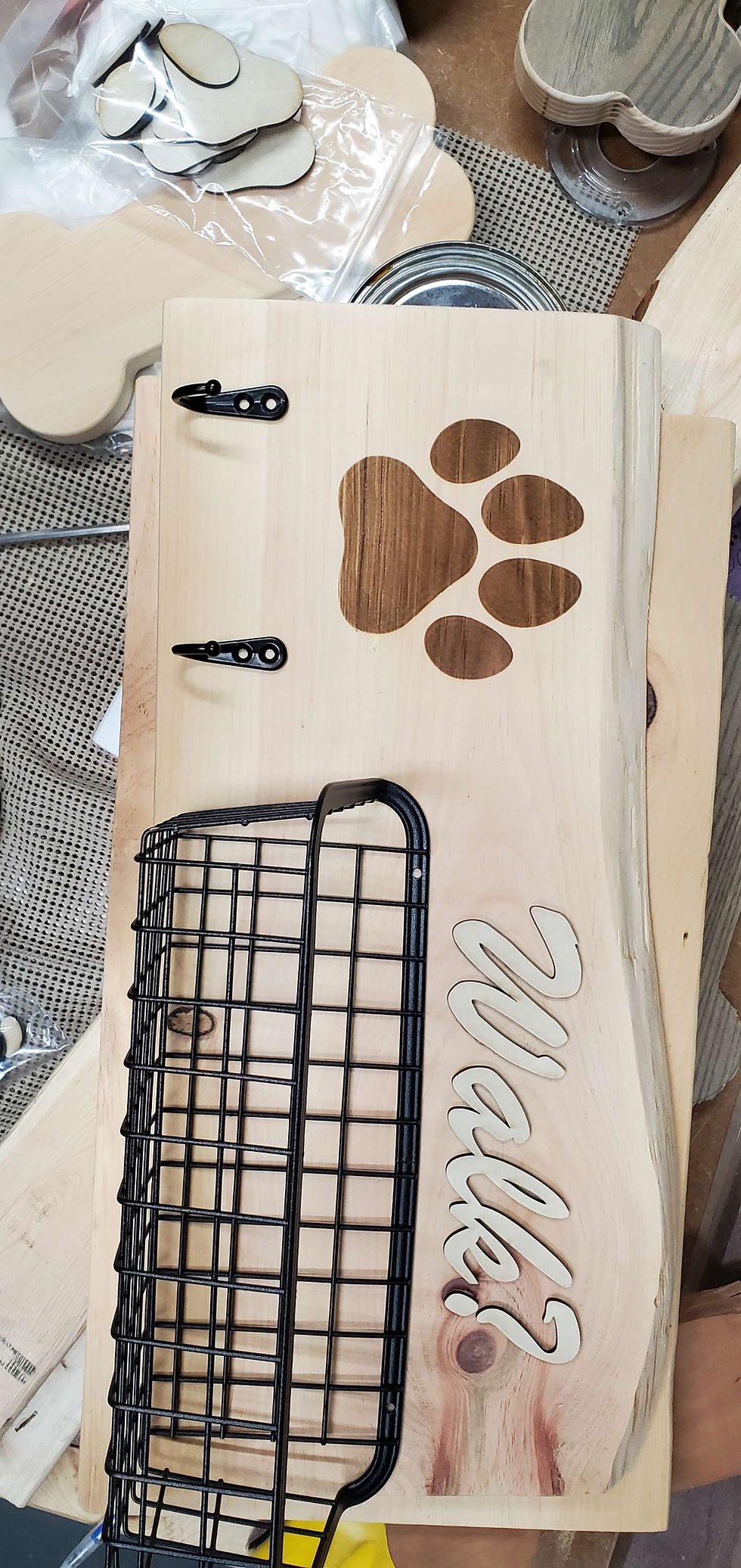 Thumbnail: Dog Leash Holder w/Basket