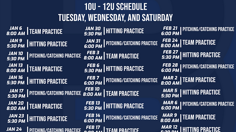 Practice Schedule 2024 10u - 12u 3663551.png