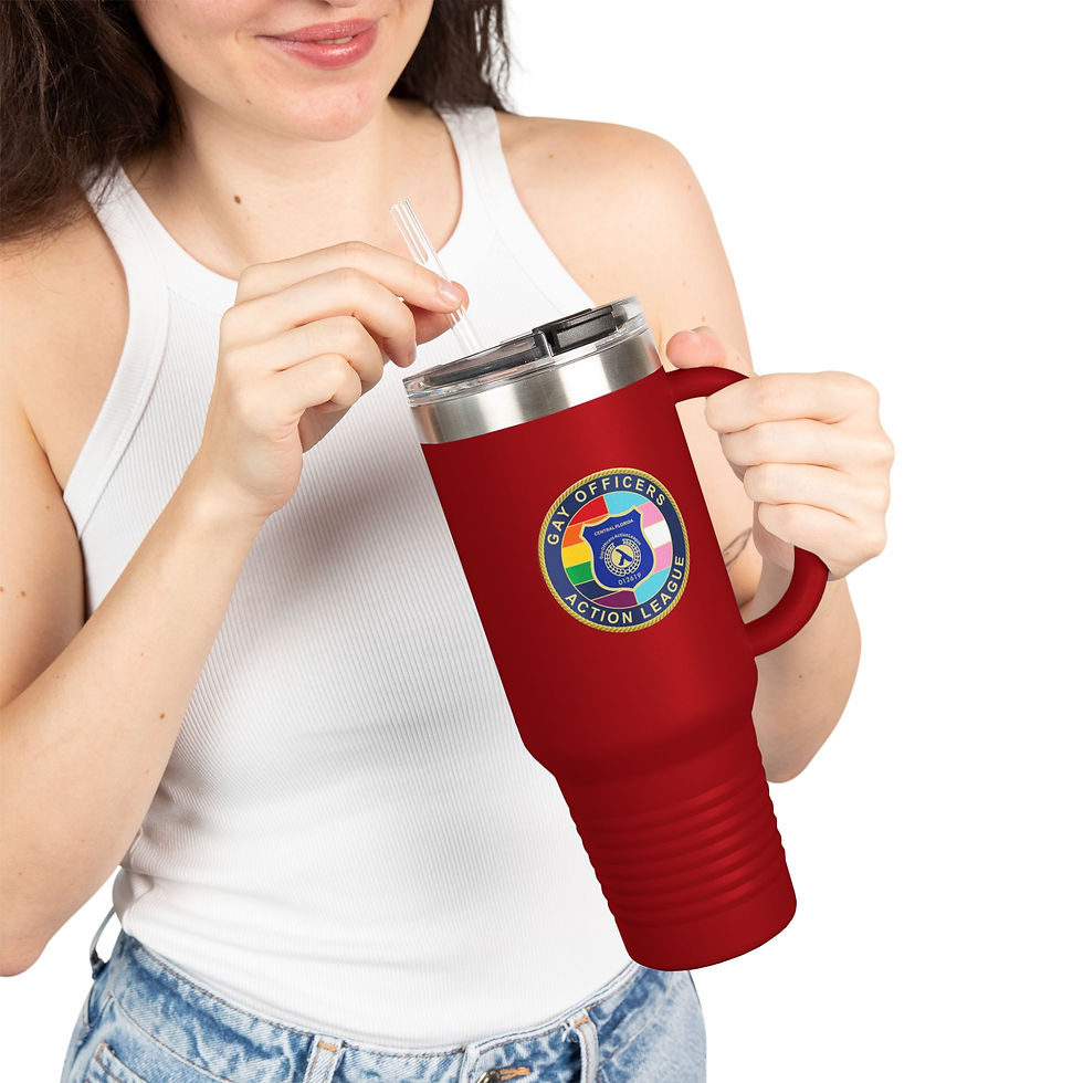 Thumbnail: Insulated Travel Mug - 40oz with Gay Officer Action League Design