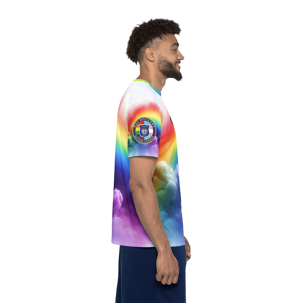 Thumbnail: Rainbow Sports Jersey, Colorful Athletic Shirt, Jersey, Casual Sports Attire