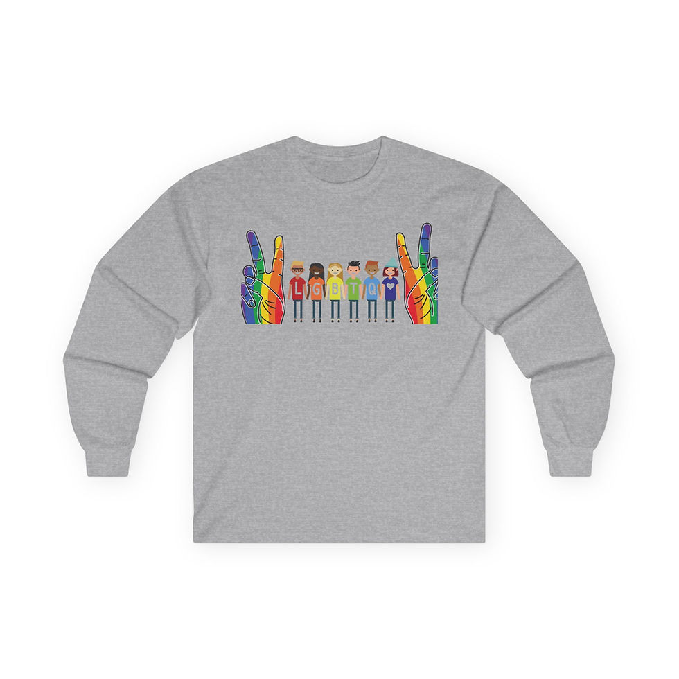 Thumbnail: LGBTQ+ Support Long Sleeve Tee - Unisex Ultra Cotton Tee for Pride Events