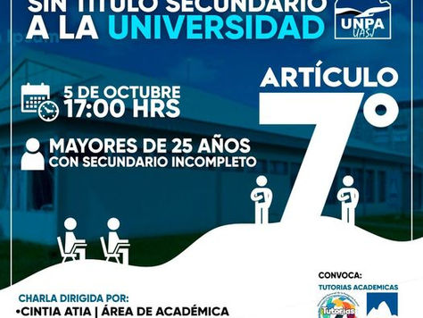 Articulo Séptimo de la Ley de Educación Superior | Próxima Charla abierta