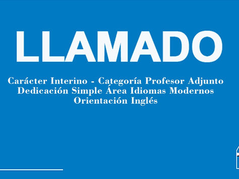 Unidad Académica San Julián - Cobertura de Cargo Carácter Interino, Categoría Profesor Adjunto, Dedi