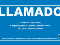 Llamado Cobertura de Cargo Interino, Categoría Ayudante de Docencia