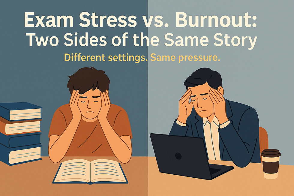 Exam Stress vs. Burnout: Two Sides of the Same Story