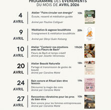 À vos agendas pour avril !!